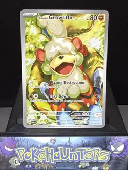 Pokemon Card Hisuian Growlithe 181/167 Twilight Masquerade Illustration Rare NM - Image 1