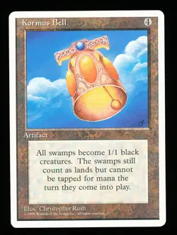 * * 1x Kormus Bell x1 * * 4th Edition MTG LP Lightly Played - Image 1
