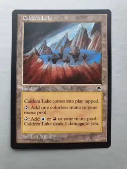 Caldera Lake, MTG Tempest (1997) Rare Land VNM - Image 1