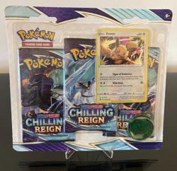 Pokemon TCG: Chilling Reign 3-Pack Blister Eevee Promo - Brand New & Sealed - Image 1