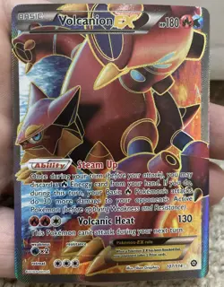 Pokemon Volcanion EX 107/114 Steam Siege Rare Ultra Full Art XY - Image 1