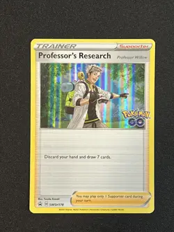 Pokemon TCG: Professor’s Research SWSH178 HOLO Pokemon GO Black Star Promo - Image 1