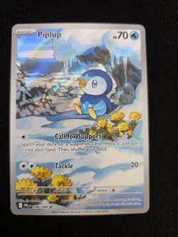 Piplup 098/094 IR Illustration Rare Pokemon TCG Phantasmal Flames pack Fresh! - Image 1