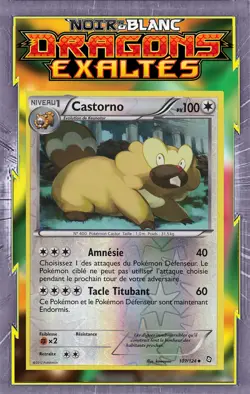 Castorno Reverse - NB06:Dragons Exaltes - 107/124 - Carte Pokemon Francaise - Image 1