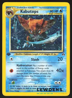 Kabutops - 6/75 - Holo Rare 1st Edition - Neo Discovery - Pokemon Card - DMG - Image 1