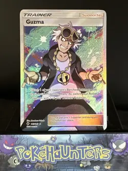 Pokemon Card Guzma 143/147 Burning Shadows Ultra Rare Trainer NM - Image 1