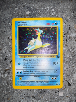 Pokemon TCG Cards Lapras 10/62 Fossil Holo Rare PLAYED - Image 4