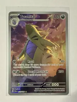 Pokemon TCG Tyranitar Holo Card Scarlet & Violet Paldea Evolved 222/193 - Image 1