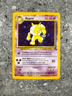 Pokemon TCG Cards Hypno 8/62 Fossil Holo Rare LP - Image 1