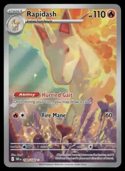 Pokemon Cards Rapidash 189/182 Destined Rivals Illustration Rare NM - Image 1
