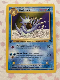 1st Edition Golduck 35/62 Fossil Set - Uncommon Pokemon Card - NM/Mint - Image 1