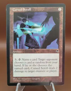 Cursed Scroll x1 MTG Tempest Magic Light Play LP English - Image 1