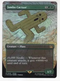 MTG Final Fantasy Foil Rare #0343 Jumbo Cactuar - Image 1