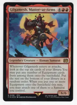MTG Final Fantasy Foil Rare #0139 Gilgamesh Master At Arms - Image 1