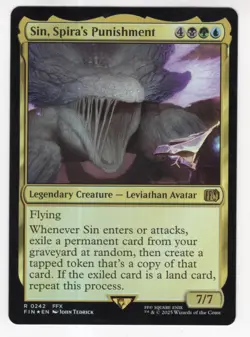 MTG Final Fantasy Foil Rare #0242 Sin Spira's Punishment - Image 1