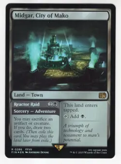 MTG Final Fantasy Foil Rare #0286 Midgar City Of Mako - Image 1