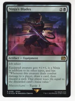 MTG Final Fantasy Foil Rare #0108 Ninja's Blades - Image 1