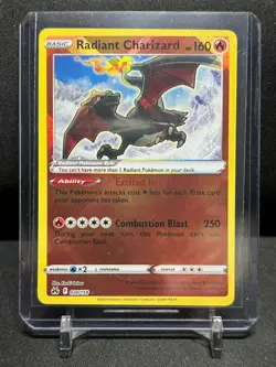 Radiant Charizard 020/159 Holo Rare Pokemon 2023 Crown Zenith NM - B - Image 1