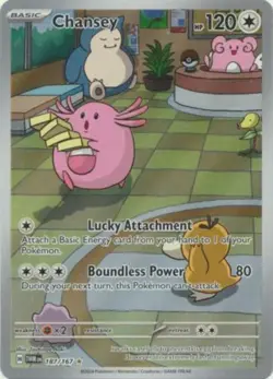 NM-Mint Chansey - 187/167 - Illustration Rare Pokemon Twilight Masquerade - Image 1