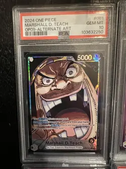 Full Set Of 6 OP09 Alt Art Leader One Piece Sequential PSA 10 Certs Luffy Shanks - Image 2
