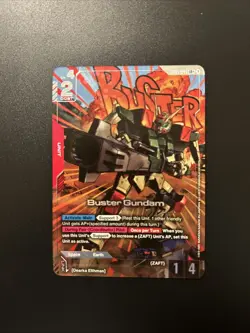 Buster Gundam LR Plus GD01-046 English Card Game TCG Alt Art Foil - Image 1