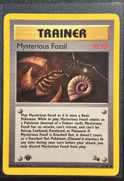 Mysterious Fossil Trainer 62/62 - Pokemon TCG Fossil 1st Edition 1999 - LP Card - Image 1