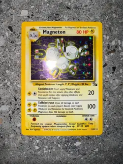 Pokemon TCG Cards Magneton 11/62 Fossil Holo Rare LP - Image 3