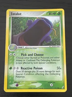 Pokemon Card Swalot 11/100 EX Crystal Guardians Holo Near mint - Image 1