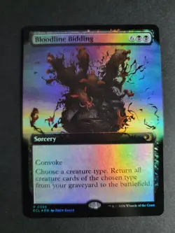 Bloodline Bidding (Extended Art Foil) Rare MTG Lorwyn Eclipsed - Image 1