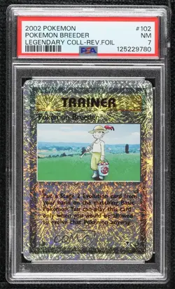 Pokemon Breeder Reverse Foil Legendary Collection PSA 7 2002 - Image 1