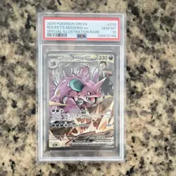 Pokemon Team Rocket's Nidoking ex 233/182 Destined Rivals SIR PSA 10 - Image 1