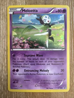 Meloetta - 2017 XY193 Pokemon Black Star Promo Rare Cosmos Holo - MP - Image 1