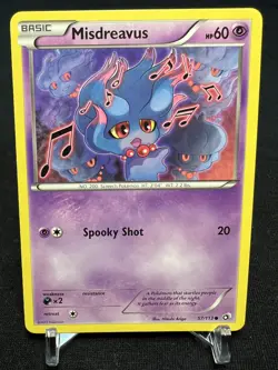 Pokemon TCG Misdreavus Legendary Treasures 57/113 Regular Common 2013 - NM - Image 1