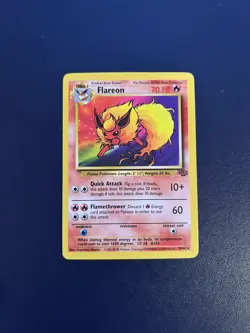 Pokemon TCG Flareon 19/64 Jungle Set Non Holo Rare Unlimited 1999 WOTC - MP - Image 1