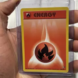 Fire Energy Unlimited 128/132 Gym Heroes - Pokemon TCG - 2000 NM Vintage Pokemon - Image 1