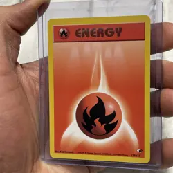 Fire Energy Unlimited 128/132 Gym Heroes - Pokemon TCG - 2000 NM Vintage Pokemon - Image 2