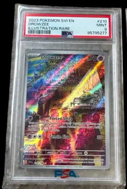 Drowzee 210/198 Illustration Rare Pokemon Scarlet & Violet Base Set PSA 9 MINT - Image 1