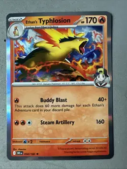 Pokemon TCG * Destined Rivals 034/182 Ethan's Typhlosion Rare HOLO * NM FRESH PK - Image 1