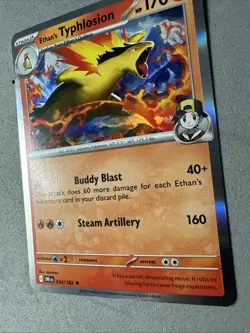 Pokemon TCG * Destined Rivals 034/182 Ethan's Typhlosion Rare HOLO * NM FRESH PK - Image 2