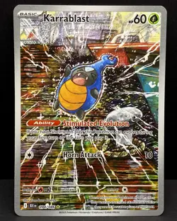 Karrablast 094/086 SV: Black Bolt - Holo Illustration Rare Pokemon Card TCG NM - Image 1