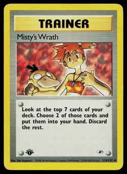 Pokemon Gym Heroes 114/132 Misty's Wrath 1st Edition Pokemon Card - Image 1