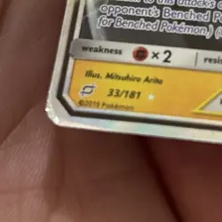 PIKACHU & ZEKROM GX 33/181 Pokemon Sun Moon Team Up Holo Tag Team Card MP - Image 3