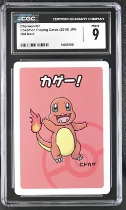 ✨✨ CGC 9 CHARMANDER OLD MAID PLAYING CARDS 2019 JAPANESE POKEMON CARD - Image 1