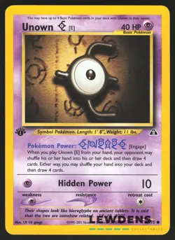 Unown E - 67/75 - Common 1st Edition - Neo Discovery - Pokemon Card - Image 1