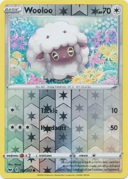 Wooloo - 153 202 Common Reverse Holo Sword & Shield Pokemon - Image 1