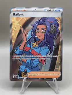 Pokemon TCG Raifort Trainer Prismatic Evolutions 142/131 Double Rare NM - Image 1