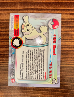 1999 Topps Pokemon #86 Seel Holo Foil Blue Logo - Image 4