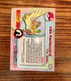 1999 Topps Pokemon #83 Farfetch'd Holo Foil Blue Logo - Image 3