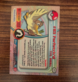 1999 Topps Pokemon #83 Farfetch'd Holo Foil Blue Logo - Image 4