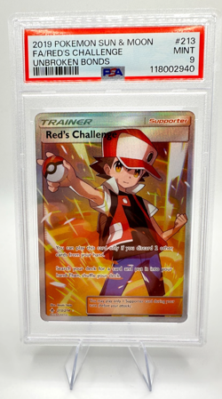2019 Pokemon S&M Unbroken Bonds Red's Challenge #213 | FULL ART | PSA 9 MINT - Image 1